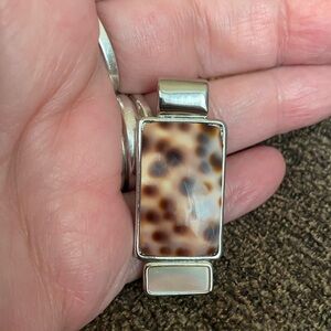Retired Vintage Sumatra Pendant Slide Lia Sophia animal print coastal luxe vibes